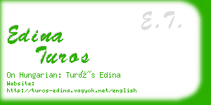 edina turos business card